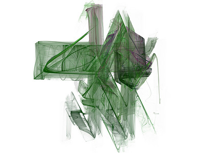清汤混沌摄影照片_具有绿色混沌模式的抽象分形
