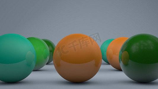 与现实五颜六色的球的抽象背景