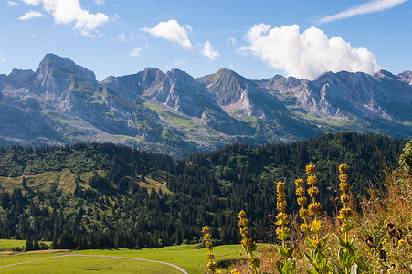 法国阿尔卑斯山的风景