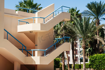 埃及棕榈树别墅酒店外的楼梯