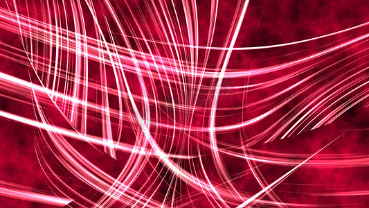 红色抽象波浪线背景。