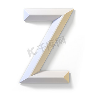 白色立体字体 LETTER Z 3D