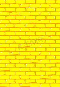 明亮的黄色砖墙背景