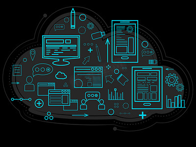 云数据存储在服务器上，有关人员、图表、报告、工作和设置的内存信息。