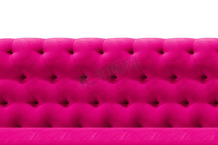 按钮装饰图案摄影照片_白色豪华粉红色沙发天鹅绒靠垫特写图案背景