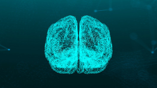 大脑结构摄影照片_与大脑的抽象连接点