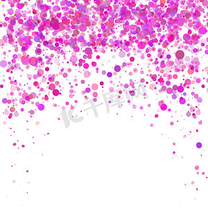与下降的粉红色五彩纸屑的抽象背景。