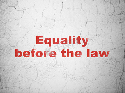 政治概念： 法律面前人人平等在背景墙上