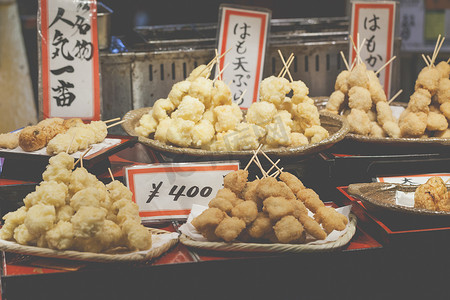 京都的传统食品市场。