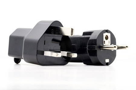 欧洲插座摄影照片_适配器插座电插头。