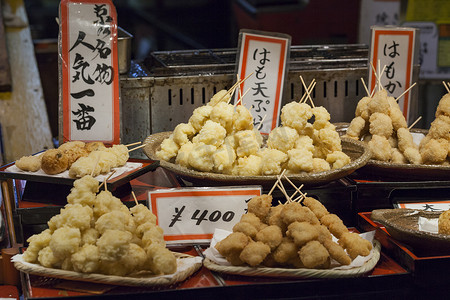 京都的传统食品市场。