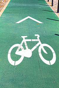葡萄牙里斯本路上的自行车标志