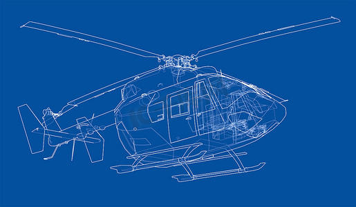 直升飞机外形图