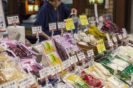 京都的传统食品市场。