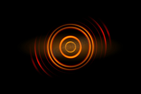 x展架橙色摄影照片_抽象的橙色光圈效果背景
