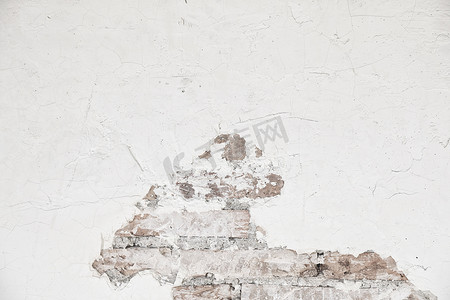 砖墙墙面摄影照片_旧砖墙纹理，彩绘心疼墙面背景