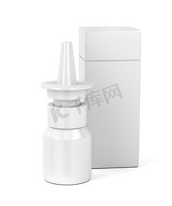 白色喷鼻剂瓶和塑料盒