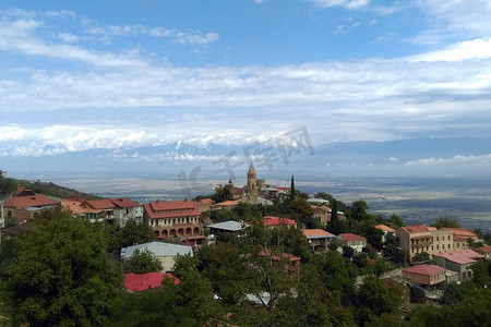 菩萨摄影照片_位于格鲁吉亚卡赫季地区的西格纳吉爱情之城。