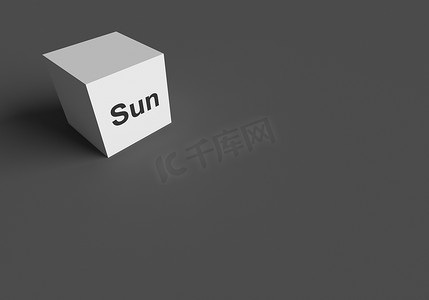 太阳的 3D 渲染（星期日的缩写）