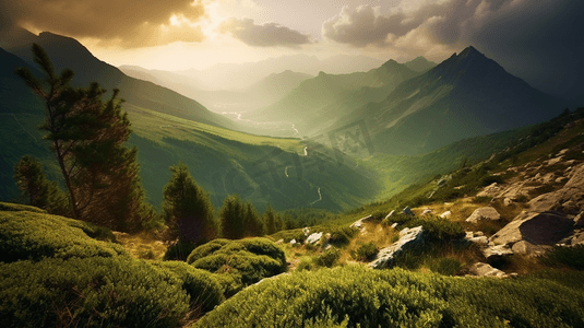 登山摄影山顶大山自然风景