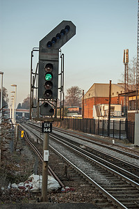 汉普郡铁路线上的绿色或清晰信号