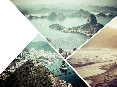库里南摄影照片_里约热内卢（巴西）图像拼贴画-旅行背景（m