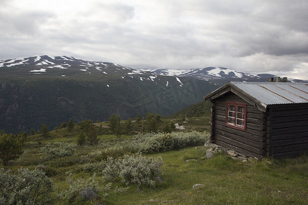 挪威山区 jotunheimen 的一间小屋