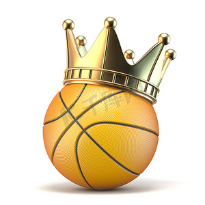 篮球球 3D 上的金色皇冠