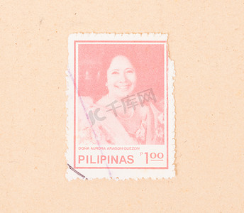 菲律宾-大约 1980 年： 在菲律宾 sho 打印的邮票