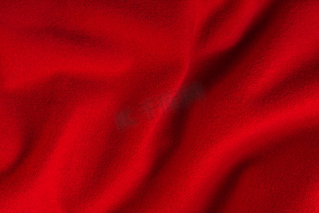 毛线球线稿摄影照片_红色羊绒布的质地