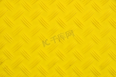 黄色反摄影照片_菱形花纹防滑黄色塑料板
