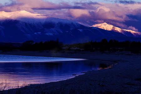 洋山摄影照片_在山的日落。