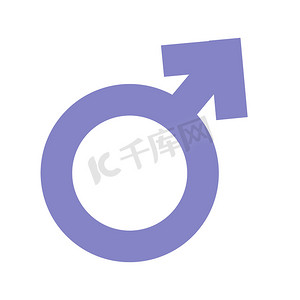 男女平等漫画摄影照片_性别不平等和平等图标符号。