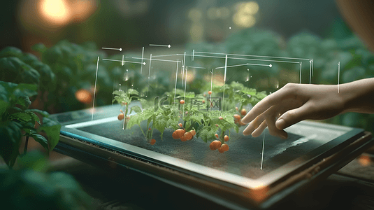 农业科技背景图片_智能农业系统背景