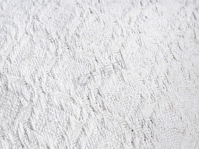 手工编织的白色织物的质地。