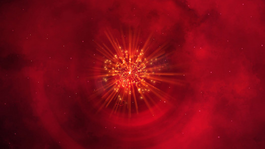 有许多小星星的红色空间活动，现代 3d 渲染抽象，计算机生成