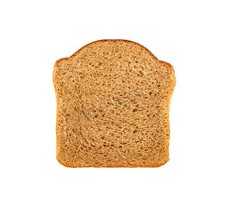 孤立在白色背景上的棕色面包片