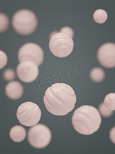 柔和的颜色糖果背景玫瑰石英 3d 渲染
