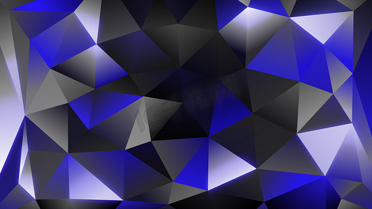 三角测量形状 — 三角形马赛克灯，闪闪发光，3d 渲染背景，计算机生成