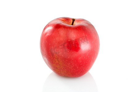 单个红苹果