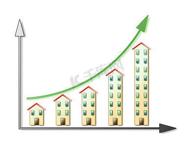 价格走势摄影照片_房地产市场的增长-房地产市场概念