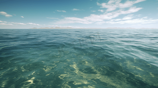 水体摄影照片_白天的水体大海海水