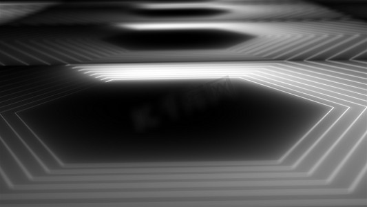 霓虹灯地板抽象，如夜总会地板，3d 渲染计算机生成背景
