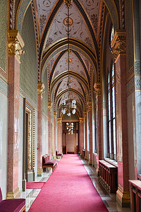 匈牙利议会内部的走廊，布达佩斯，匈牙利