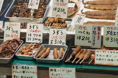 京都的传统食品市场。