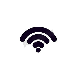 白色背景上的 Wi Fi 图标。社交关系，