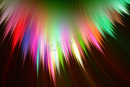 发光线条元素摄影照片_分形图像：发光的彩色条纹和线条。