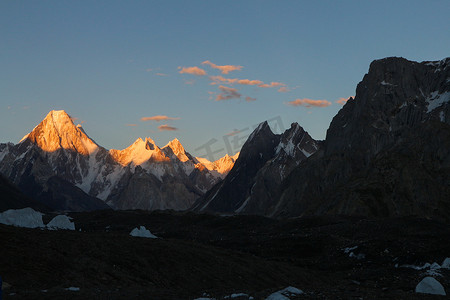 Gasherbrum 地块和 Baltoro 冰川，K2 大本营，巴基斯坦