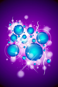 紫蓝色气泡