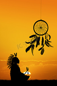 美国原住民印地安人与捕梦网